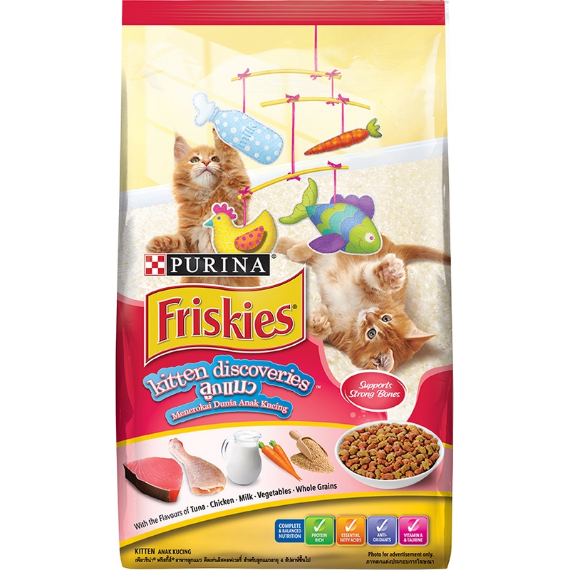 Friskies Kitten Discoveries ฟริสกี้ส์ อาหารลูกแมว รสไก่และปลา