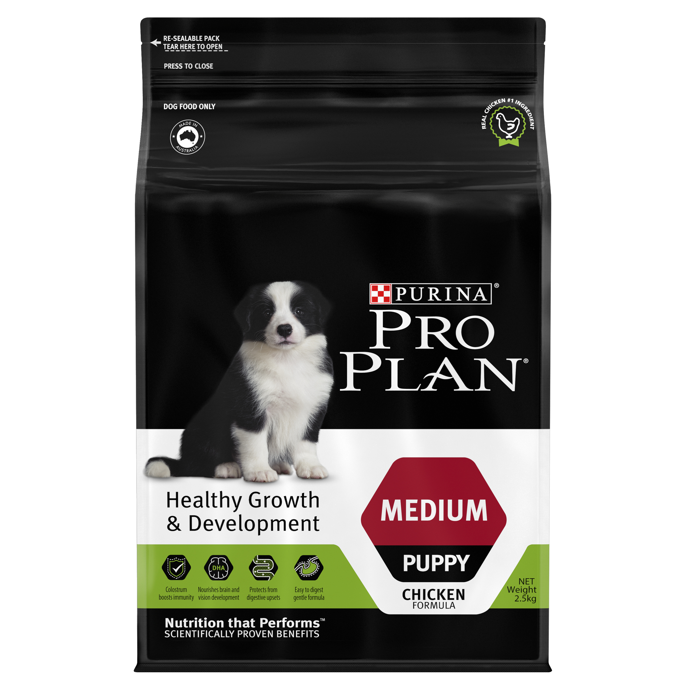 PRO PLAN® MEDIUM PUPPY อาหารลูกสุนัขพันธุ์กลาง สำหรับลูกสุนัขหลังหย่านม–1 ปี